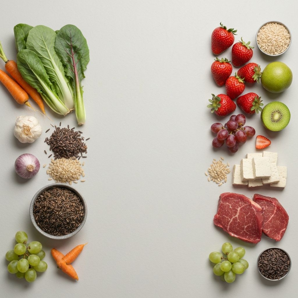 Verschiedene Lebensmittelgruppen